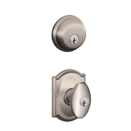 A large image of the Schlage FB50-SIE-CAM Satin Nickel