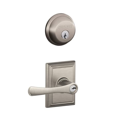 A large image of the Schlage FB50-VLA-ADD Satin Nickel