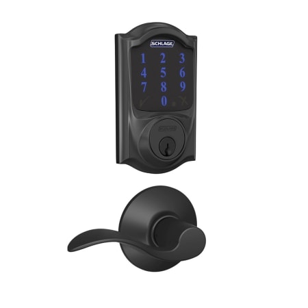 A large image of the Schlage FBE469-CAM-ACC Matte Black