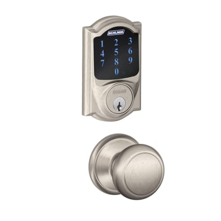 A large image of the Schlage FBE469-CAM-AND Satin Nickel