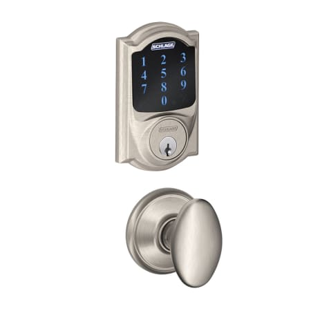 A large image of the Schlage FBE469-CAM-SIE Satin Nickel