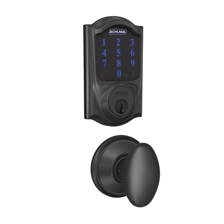 A large image of the Schlage FBE469-CAM-SIE Matte Black