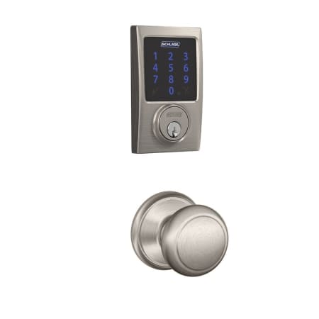 A large image of the Schlage FBE469-CEN-AND Satin Nickel