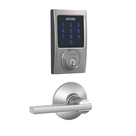 A large image of the Schlage FBE469-CEN-LAT Satin Chrome