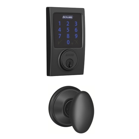 A large image of the Schlage FBE469-CEN-SIE Matte Black