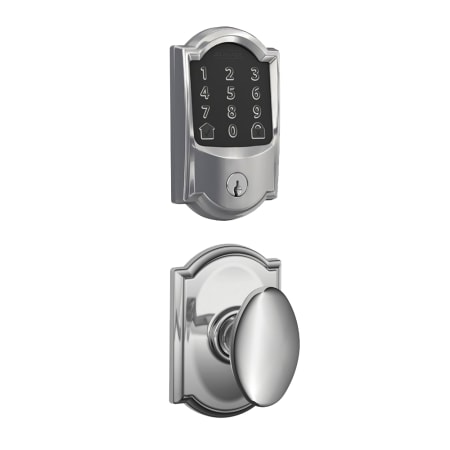 A large image of the Schlage FBE489WB-CAM-SIE-CAM Polished Chrome