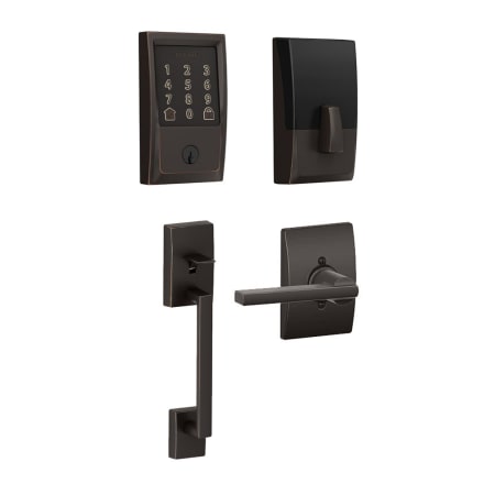A large image of the Schlage BE489WB-CEN-LAT-CEN Aged Bronze