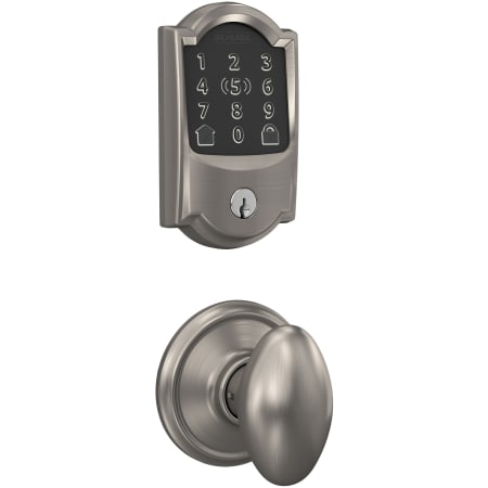 A large image of the Schlage FBE499WB-CAM-SIE Satin Nickel