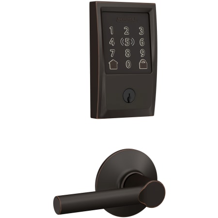 A large image of the Schlage FBE499WB-CEN-BRW Aged Bronze
