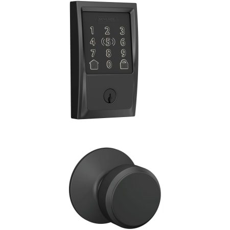 A large image of the Schlage FBE499WB-CEN-BWE Matte Black