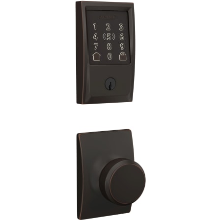 A large image of the Schlage FBE499WB-CEN-BWE-CEN Aged Bronze