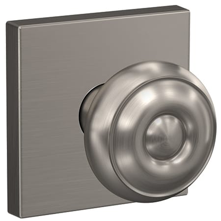 A large image of the Schlage FC172-GEO-COL Satin Nickel