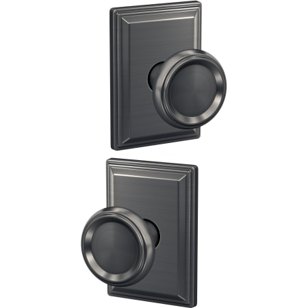 A large image of the Schlage FC172-OFM-GDV Satin Nickel