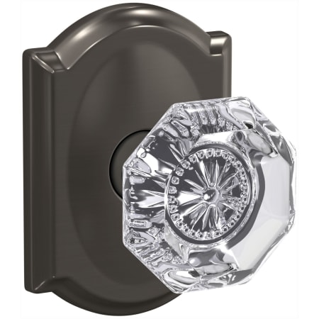 A large image of the Schlage FC21-ALX-CAM Black Stainless
