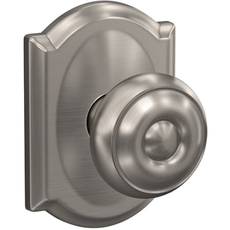 A large image of the Schlage FC21-GEO-CAM Satin Nickel