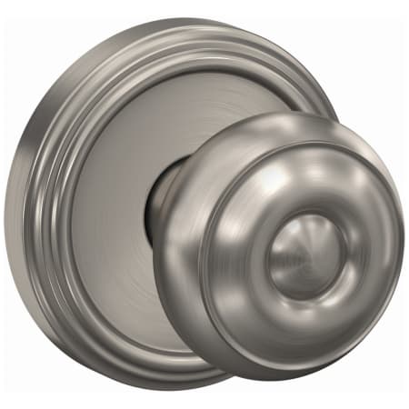 A large image of the Schlage FC21-GEO-IND Satin Nickel