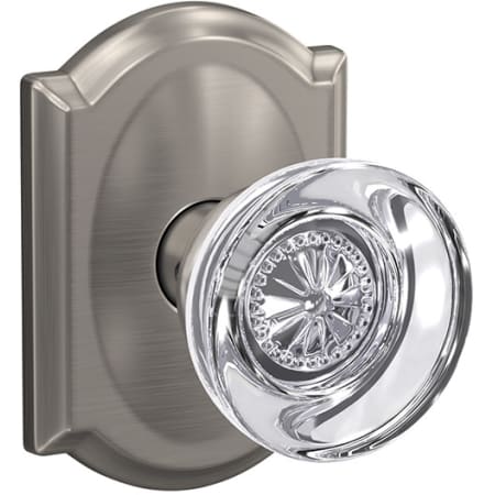 A large image of the Schlage FC21-HOB-CAM Satin Nickel