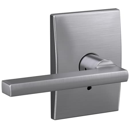 A large image of the Schlage FC21-LAT-CEN Satin Chrome