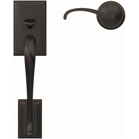 A large image of the Schlage FC285-ADD-WIT-ALD Schlage-FC285-ADD-WIT-ALD-Aged Bronze Head On View