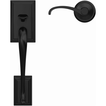 A large image of the Schlage FC285-ADD-WIT-ALD Schlage-FC285-ADD-WIT-ALD-Matte Black Head On View
