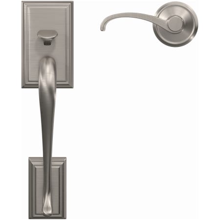 A large image of the Schlage FC285-ADD-WIT-ALD Schlage-FC285-ADD-WIT-ALD-Satin Nickel Head On View