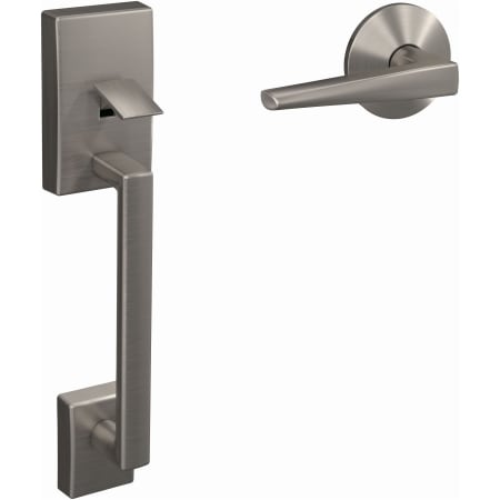 A large image of the Schlage FC285-CEN-ELR-KIN Satin Nickel