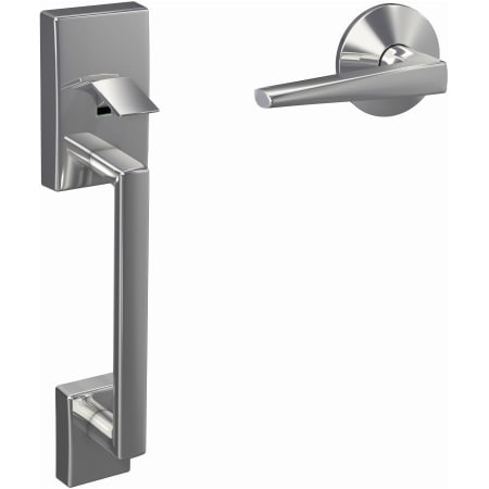 A large image of the Schlage FC285-CEN-ELR-KIN Bright Chrome