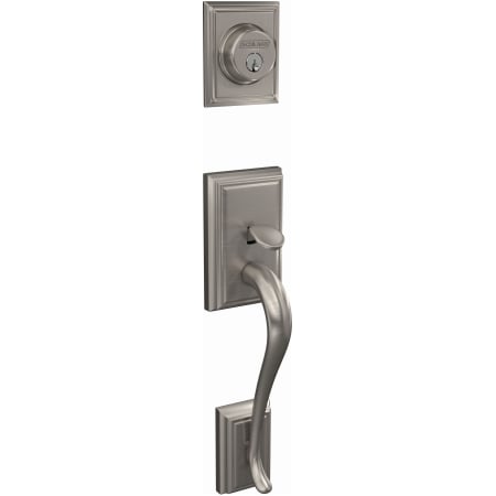A large image of the Schlage FC58-ADD Schlage-FC58-ADD-Satin Nickel Angled Left View