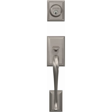 A large image of the Schlage FC58-ADD Schlage-FC58-ADD-Satin Nickel Head On View
