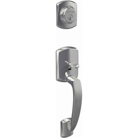 A large image of the Schlage FC58-GRW Schlage-FC58-GRW-Bright Chrome Angled Left View