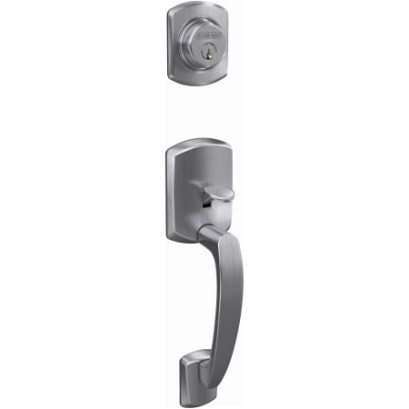 A large image of the Schlage FC58-GRW Schlage-FC58-GRW-Satin Chrome Angled Left View