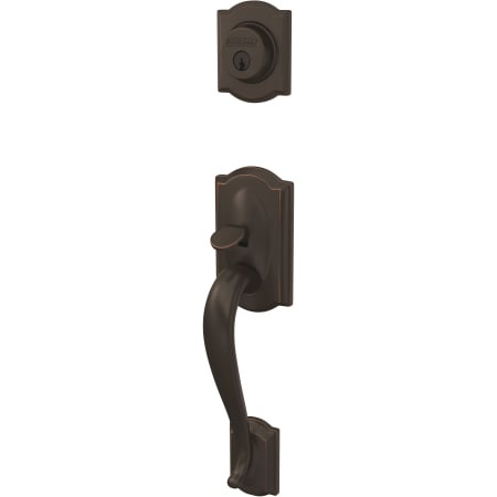 A large image of the Schlage FC58-CAM Aged Bronze
