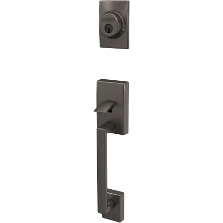 A large image of the Schlage FC58-CEN Black Stainless