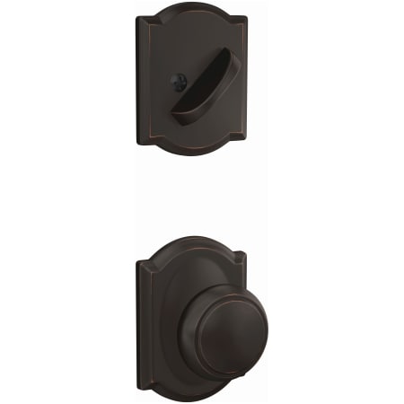 A large image of the Schlage FC59-AND-CAM Schlage-FC59-AND-CAM-Aged Bronze Angled Left View
