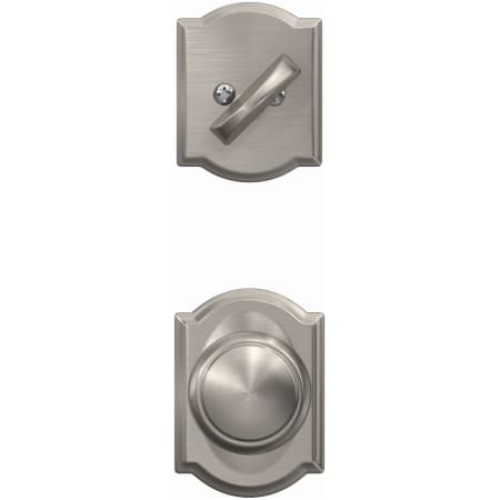 A large image of the Schlage FC59-AND-CAM Schlage-FC59-AND-CAM-Satin Nickel Head On View