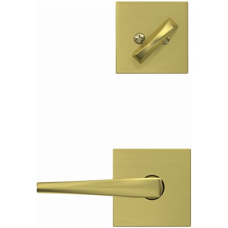 A large image of the Schlage FC59-ELR-COL Schlage-FC59-ELR-COL-Satin Brass Head On View