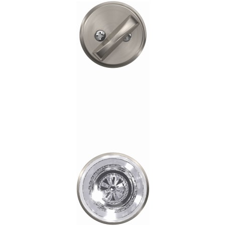 A large image of the Schlage FC59-HOB-KIN Schlage-FC59-HOB-KIN-Satin Nickel Head On View
