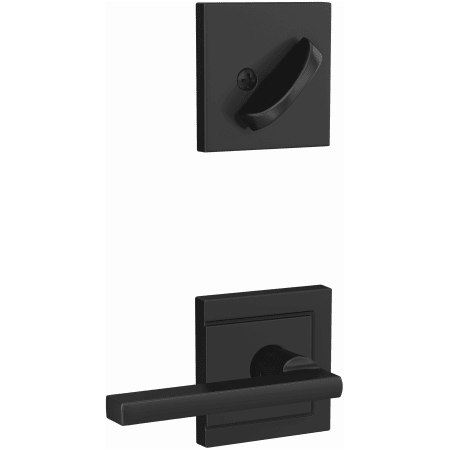 A large image of the Schlage FC59-LAT-ULD Schlage-FC59-LAT-ULD-Matte Black Angled Left View