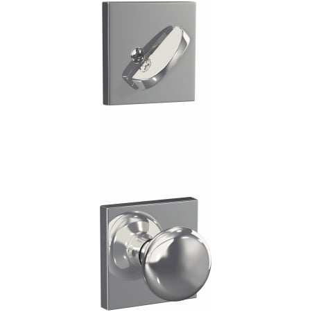 A large image of the Schlage FC59-PLY-COL Schlage-FC59-PLY-COL-Bright Chrome Angled Left View