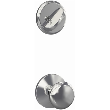 A large image of the Schlage FC59-PLY-KIN Schlage-FC59-PLY-KIN-Bright Chrome Angled Left View