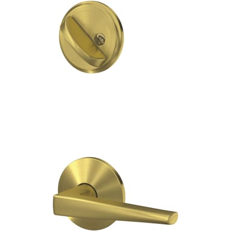 A large image of the Schlage FC59-ELR-KIN Satin Brass