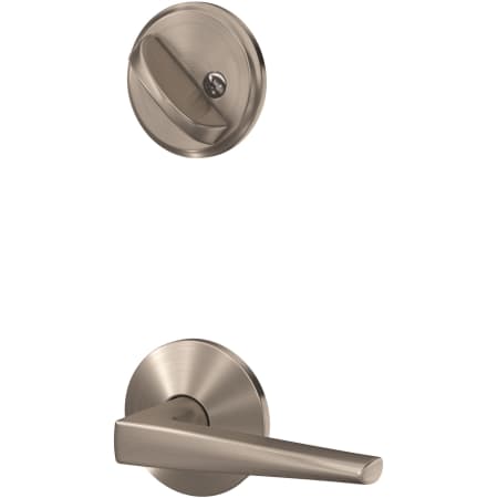 A large image of the Schlage FC59-ELR-KIN Satin Nickel