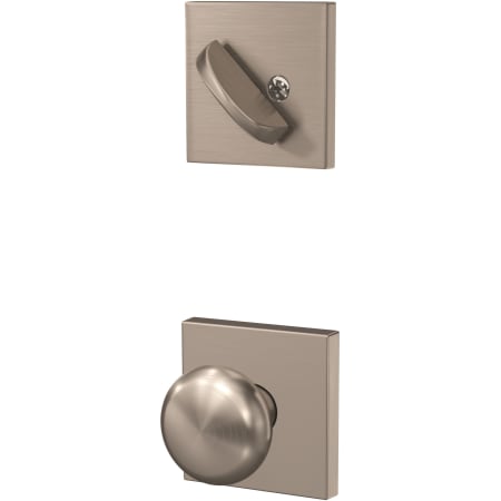 A large image of the Schlage FC59-PLY-COL Satin Nickel