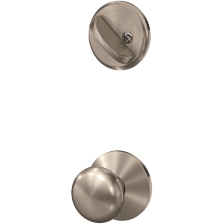 A large image of the Schlage FC59-PLY-KIN Satin Nickel