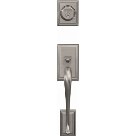 A large image of the Schlage FC92-ADD Schlage-FC92-ADD-Satin Nickel Head On View
