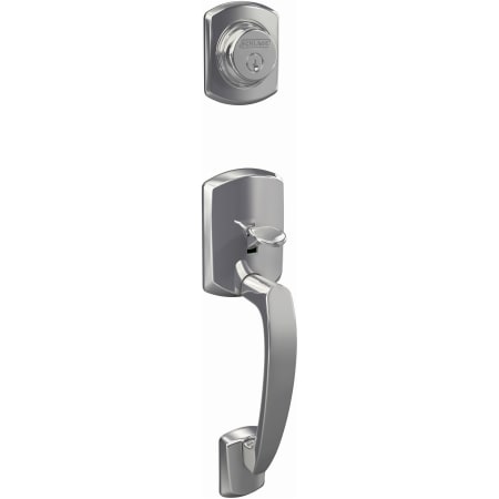 A large image of the Schlage FC92-GRW Schlage-FC92-GRW-Bright Chrome Angled Left View