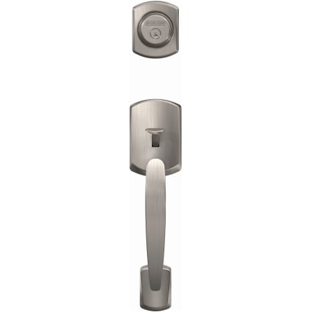A large image of the Schlage FC92-GRW Schlage-FC92-GRW-Satin Nickel Head On View