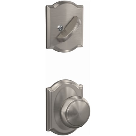 A large image of the Schlage FC94-AND-CAM Schlage-FC94-AND-CAM-Satin Nickel Angled Left View