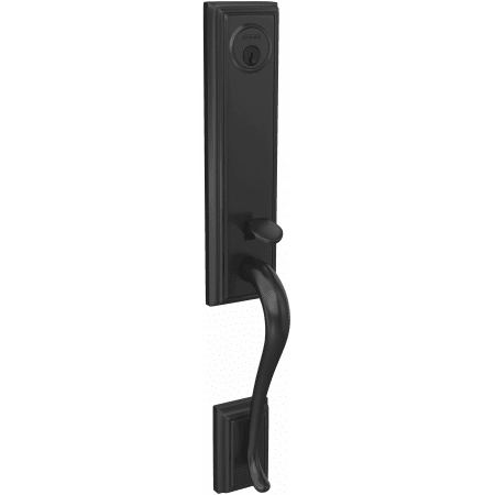 A large image of the Schlage FCT58-ADD Schlage-FCT58-ADD-Matte Black Angled Left View