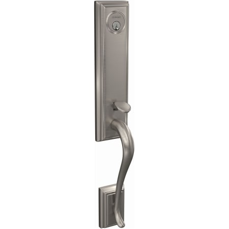 A large image of the Schlage FCT58-ADD Schlage-FCT58-ADD-Satin Nickel Angled Left View